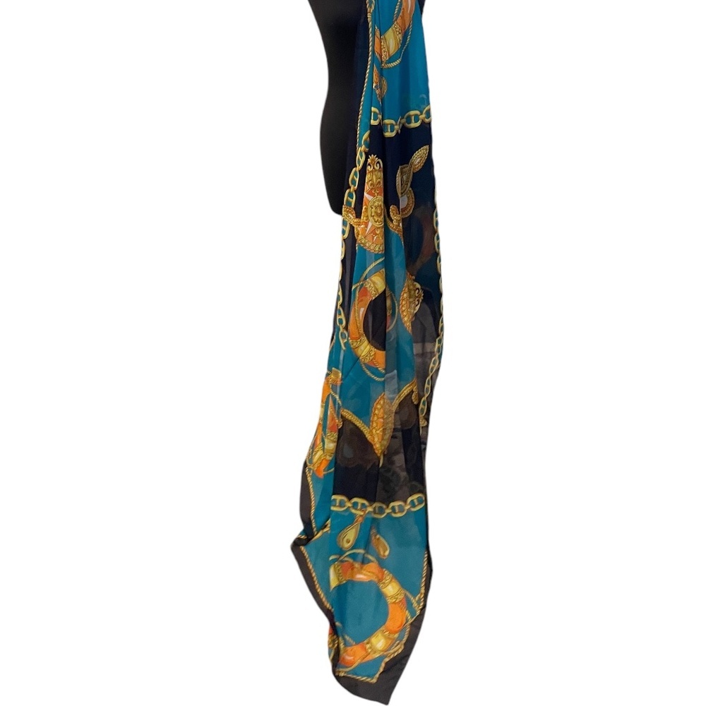 Donna Piu‎ Vintage Rectangular Colorful  Scarf - Picture 13 of 15